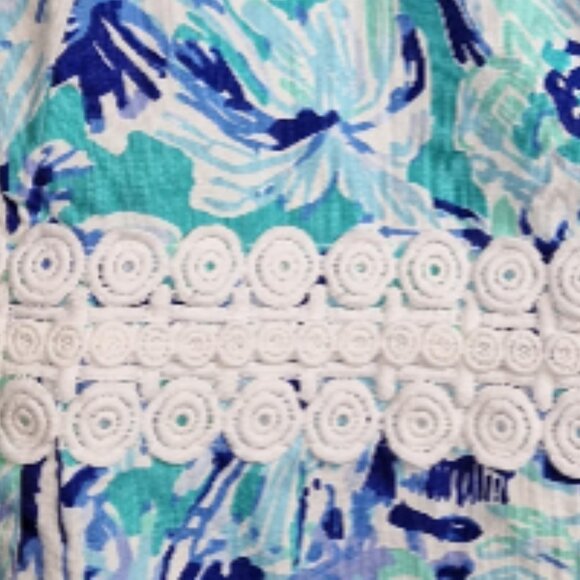 Lilly Pulitzer Ashlyn Shift Sleeveless Dress with Lace Accented Waist Size 10 - Picture 5 of 11